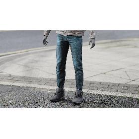 Men's Pants with Boots 7 3D model